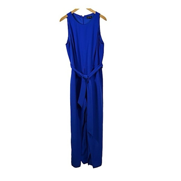Tahari ASL Blue Maxi Jumpsuit Size 16 | Plus Size Fashion | Retail $148 - Picture 5 of 9